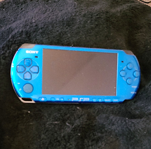 Sony psp3000 blue handheld - sony,