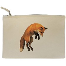 'Red Fox Jumping In The Air