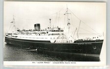 MV ULSTER PRINCE - LIVERPOOL - BELFAST EXPRESS  - POSTCARD