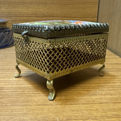 Vintage gilt metal - vintage, casket