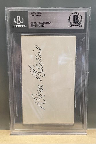 Dan devine signed index card - index,