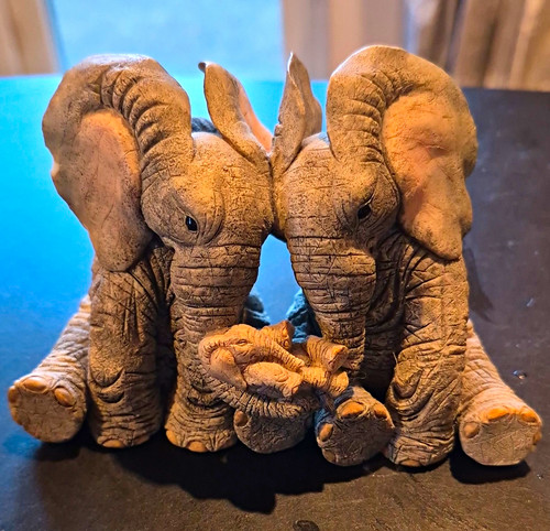 Tuskers painted resin - tuskers, elephant
