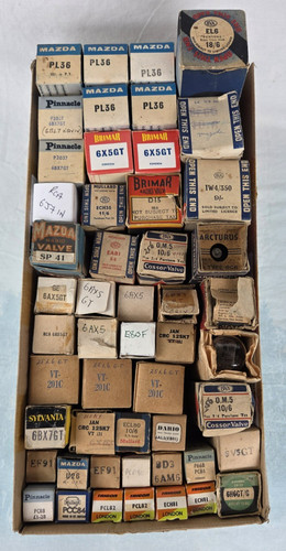 Job lot vintage radio valves - job,