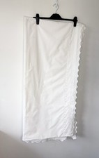 Harrods London Beautiful White Ivory Double Duvet Cover With Ribbon Embroidery