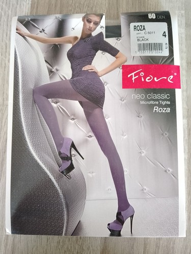 Fiore black roza tights 60d - black,