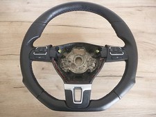 Flattened leather steering