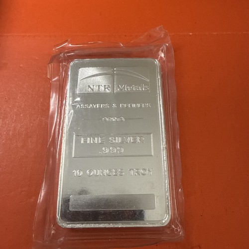 Sealed silver bar oz ntr - 10,