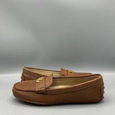 Ralph Lauren Barnsbury Brown Leather Moccasins Loafers Driver Shoes UK 5 EU 38