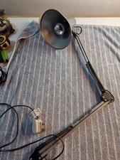 HCF Danish Architect Desk Drawing Lamp Table Grey 60 70’s Lamp Missing Its Base