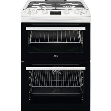 AEG CKX6540ACW Cooker Dual Fuel 60cm in White Blemished HW181736