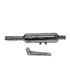 Short exhaust silencer chrome - exhaust,