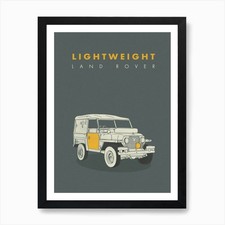 Lightweight Landrover Art Print Framed Wall Art Poster Canvas Print Picture