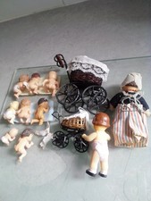 NICE LOT OF MINIATURE VINTAGE DOLLHOUSE BABY DOLLS - 8