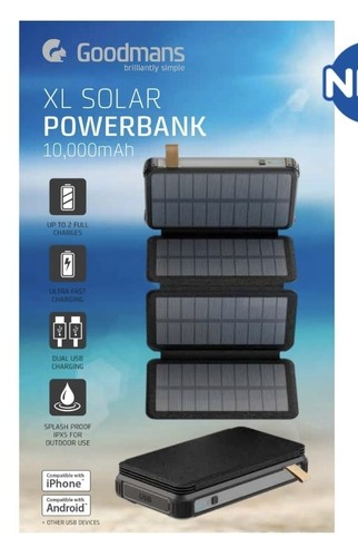 Goodmans solar powerbank - xl,