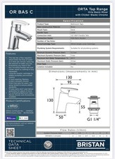 Bristan Orta Basin Sink