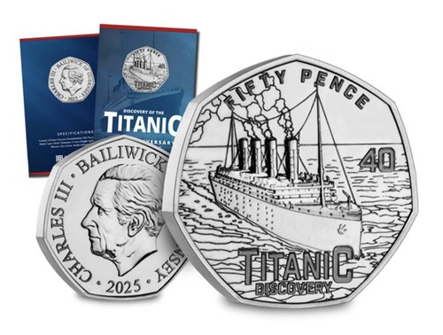 2025 titanic 50p coin - , in