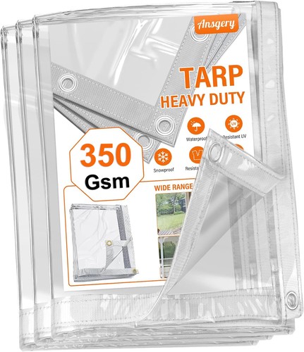 Clear heavy duty tarpaulin - heavy,