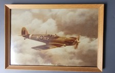 Second World War Submarine Spitfire Painting Print In Frame Ready to Frame