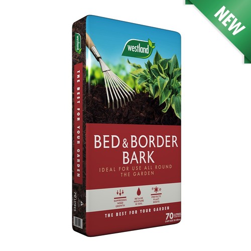 Westland bed and border - border, bark