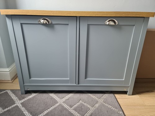 Grey shoe cabinet cottage - grey,