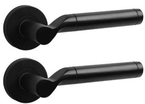 Black internal straight door - straight,