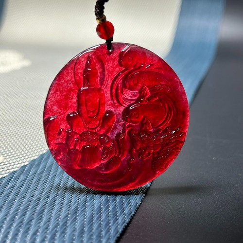 Nature ice red burmese jade - ice,
