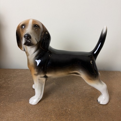 Vintage beagle dog standing - vintage,