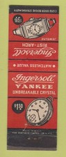 Matchbook Cover - Ingersoll Watches Yankee Pocket Watch