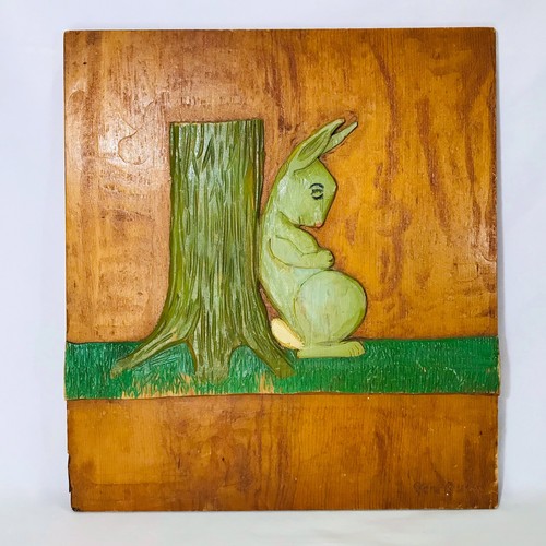 11x14 vintage rabbit wood - vintage,