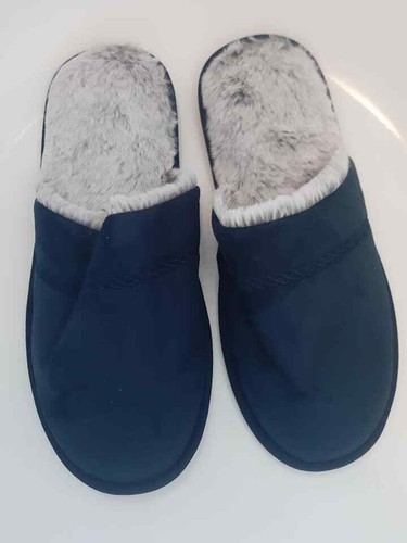 Avon mens navy blue slippers - navy,