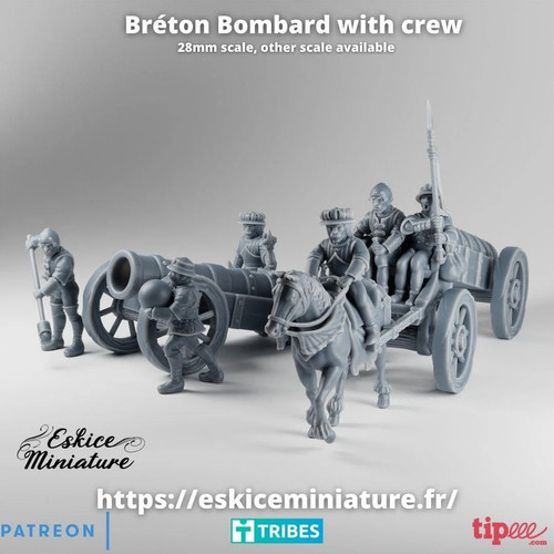 Medieval breton bombard with - bombard,