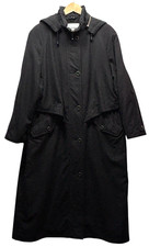 Dannimac Black Long Raincoat Hooded Mac Size 14 UK Women's Waterproof Coat