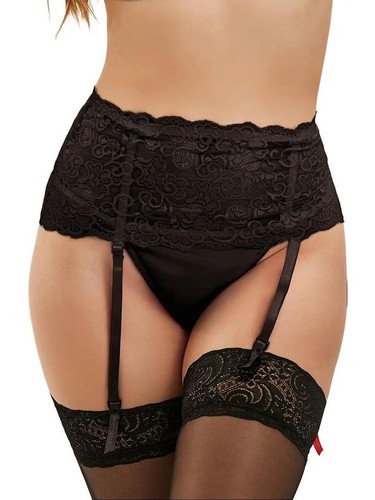 Sexy lace suspender belt black - sexy,