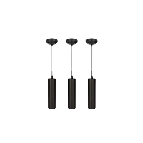 Pack black matte led modern - black,