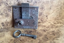 Vintage Steel Till Lock L- 70mm X W-62mm X D- 13mm + 1 Key.