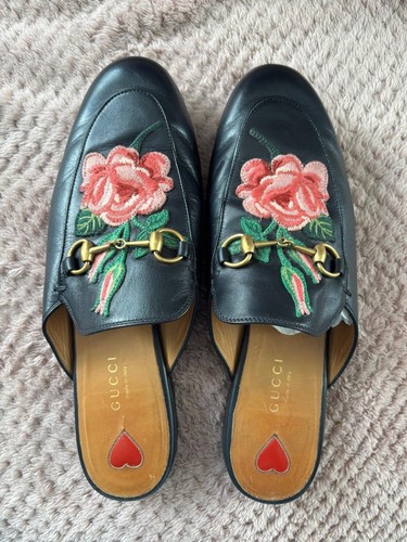 Gucci princetown black - gucci, leather