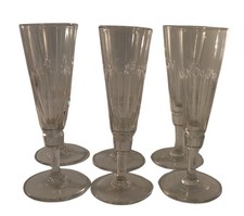 5 Crystal Champagne Glasses