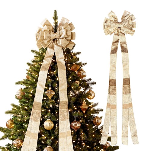 Gold christmas tree topper - gold,