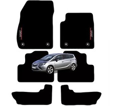 Tailored Carpet Car Floor Mats with logo FOR Vauxhall Zafira Tourer C 2011 >