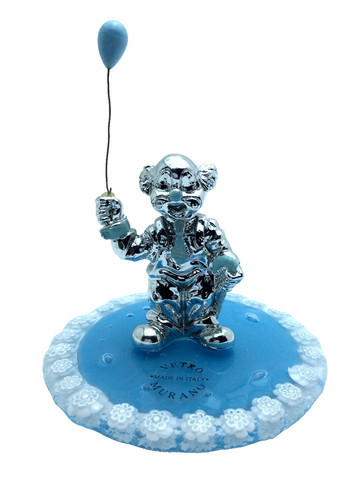 Resin clown murano glass base - resin,
