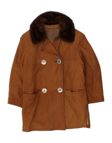 Vintage womens leather coat - coat, eu