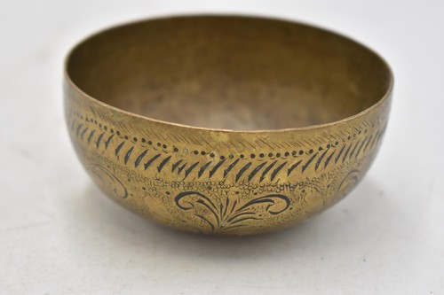 Antique indian brass bowl dish - bowl,