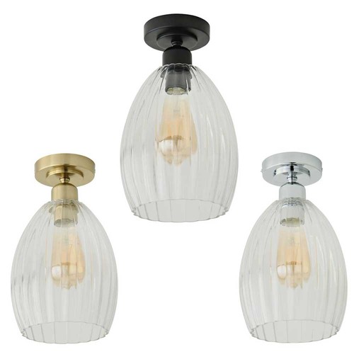 Ceiling light fitting - ceiling, ribbed
