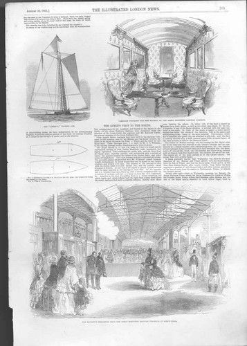 Original old antique print - old,