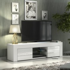 TV Stand 130cm Matt White Body