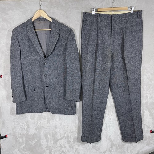 Vintage 1950s gabardine suit - gabardine,