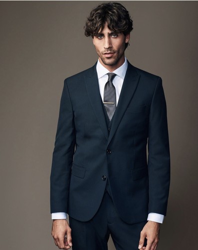 Next navy blue slim fit - blue,