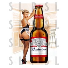 Budweiser Bottle Pin Up Metal