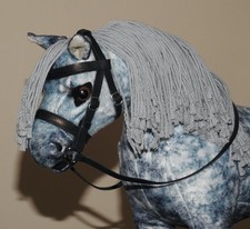 Handmade black leather bridle