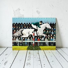 Vintage Horse Racing Oil